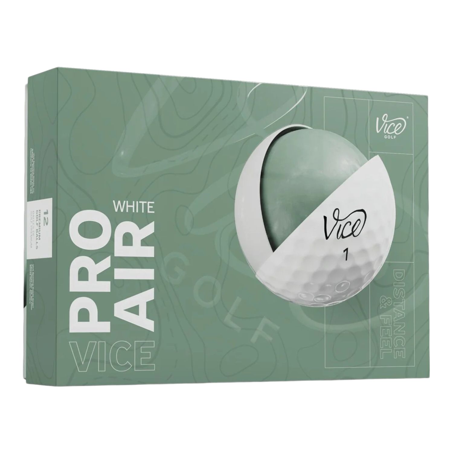 Vice Golf Pro Air Golf Balls - 12 Pack Front_Angled_Right