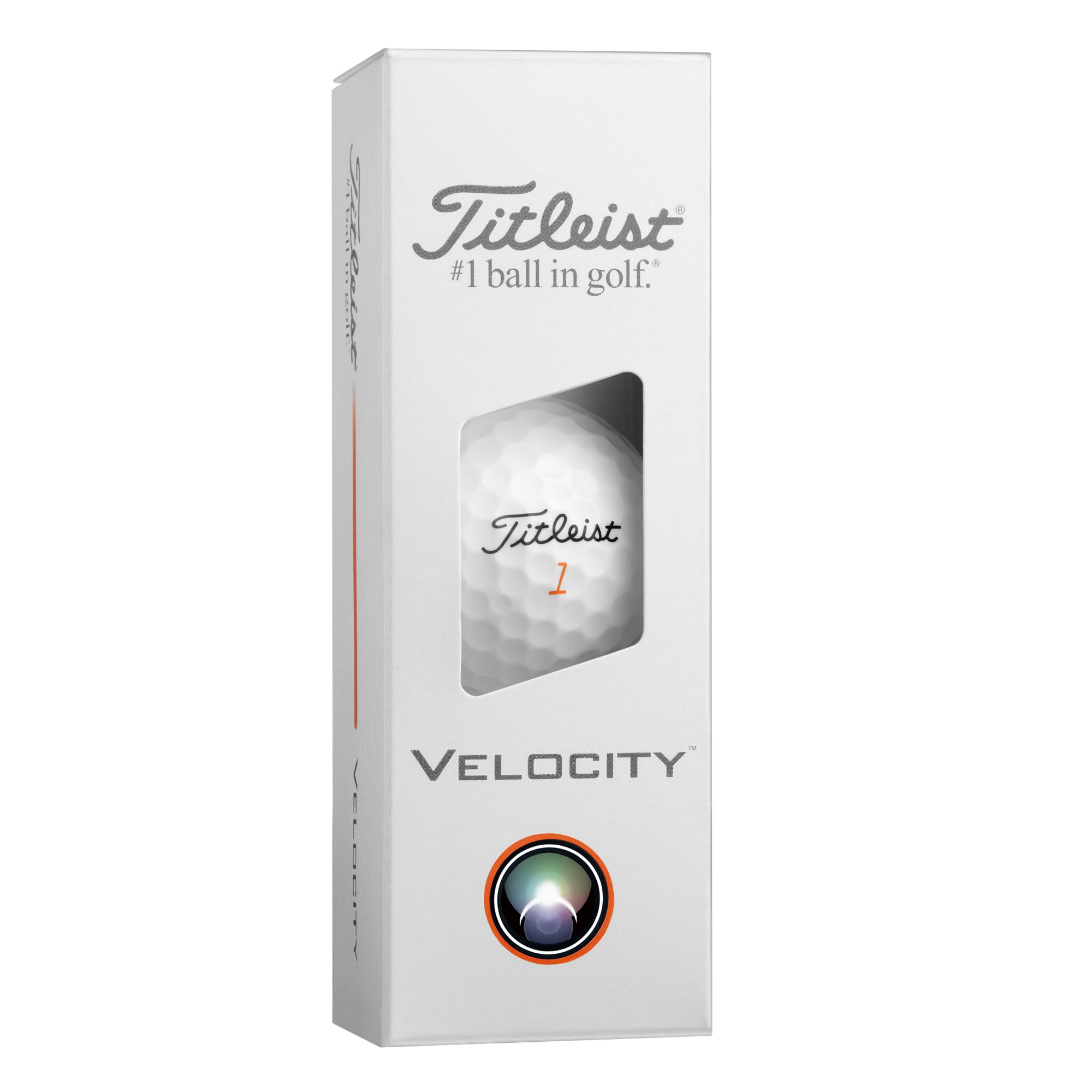 Titleist Velocity 2026 Men's Golf Balls 12-pk Front_Angled_Right