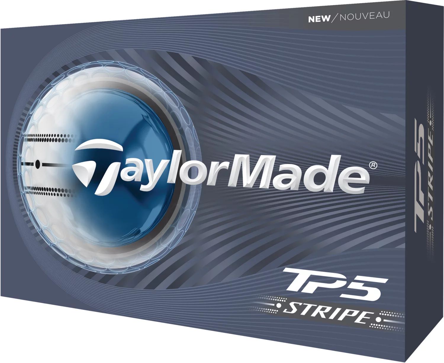 TaylorMade TP5 Stripe 2026  Golf Balls -12pk Front_Angled_Left