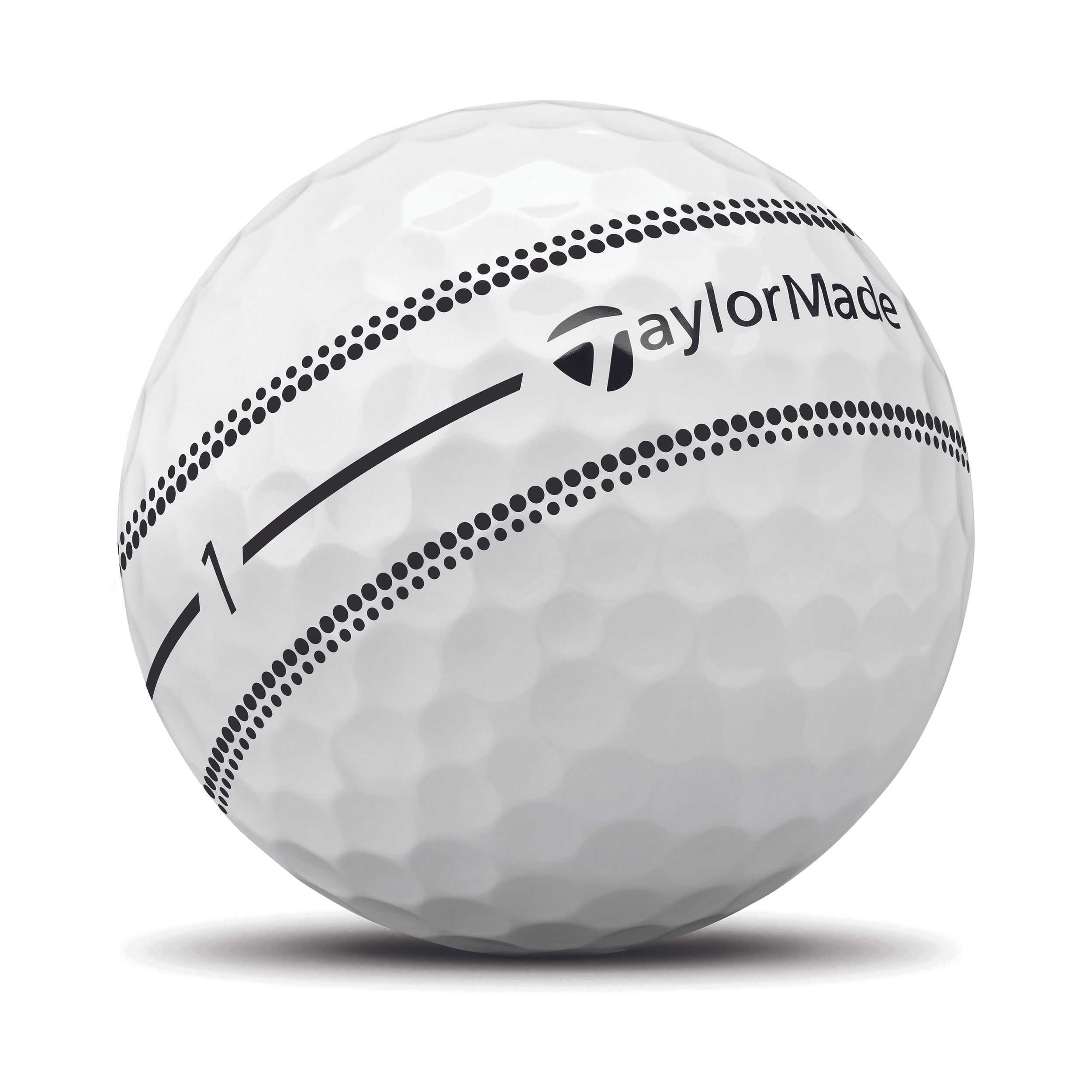 TaylorMade TP5 Stripe 2026 Men's Golf Balls 12-pk Front_Angled_Right