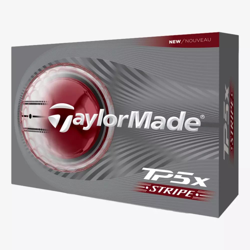 TaylorMade TP5X Stripe 2026  Golf Balls - 12pk Front_Angled_Left