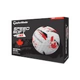 TaylorMade SpeedSoft Ink Men's Golf Balls Pack Front_Angled_Left