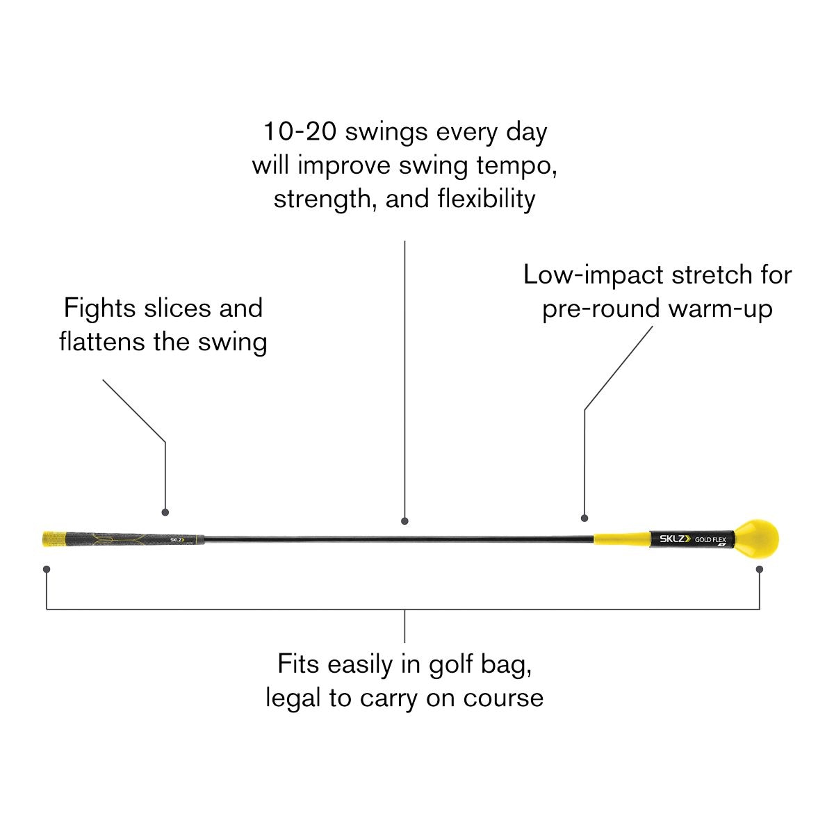 SKLZ Gold Flex 48" Golf Swing Trainer Side_Right