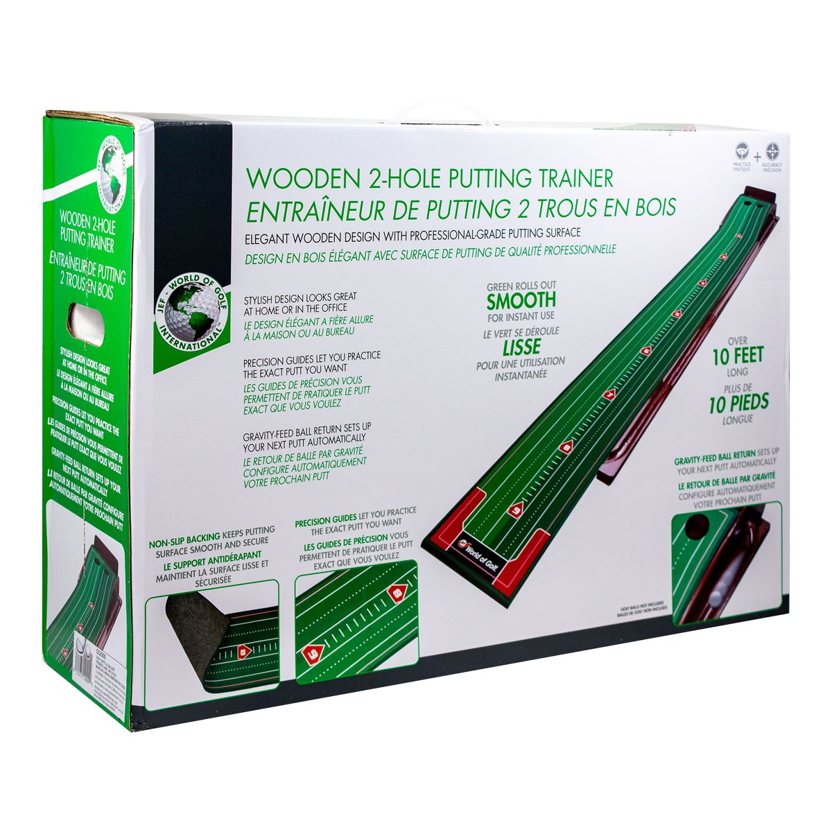 JEF World Of Golf Wood 2 Hole Putting Trainner Unit
