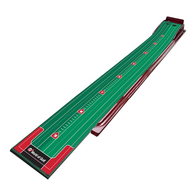 JEF World Of Golf Wood 2 Hole Putting Trainner Unit Front_Angled_Left