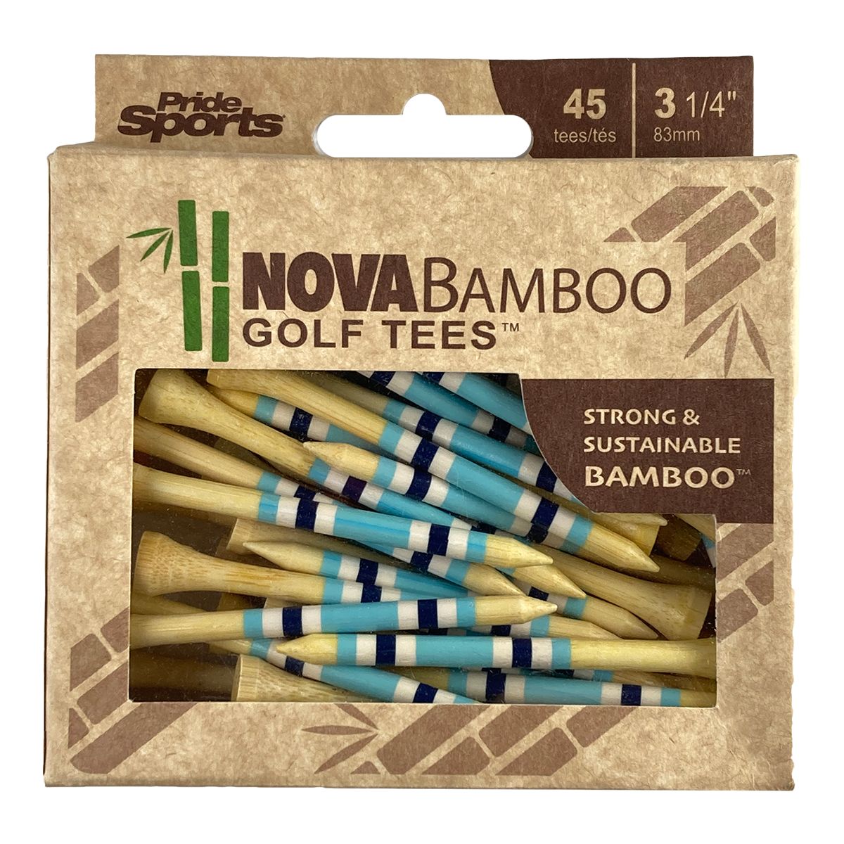 Pride Nova Bamboo 3 1/4 Inch Golf Tees