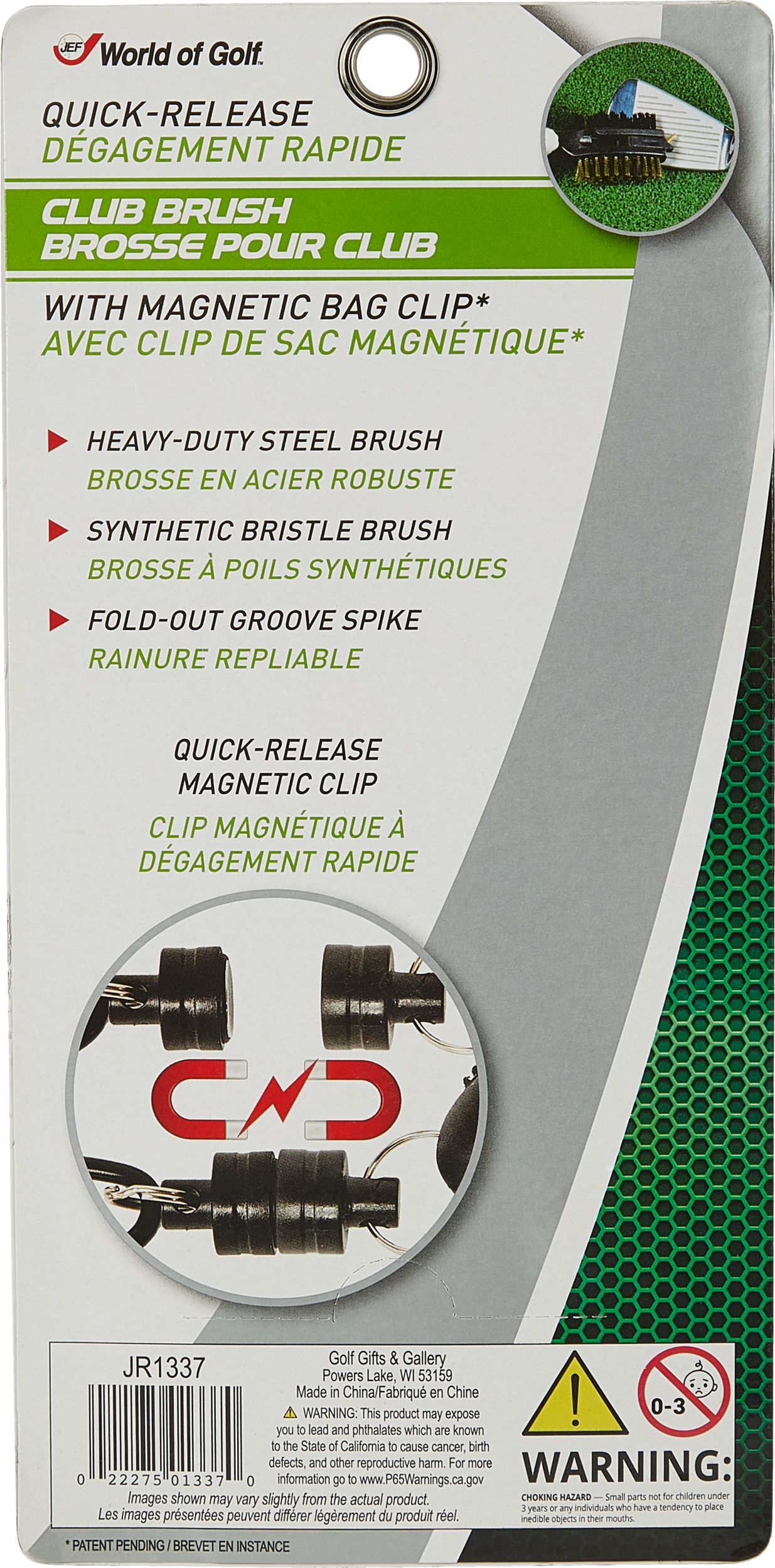 JEF Golf Quick Release Club Brush