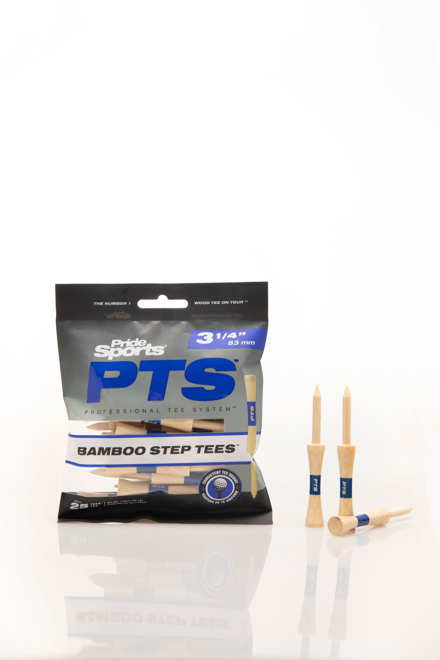 Pride PTS 2 3/4 Bamboo Step Golf Tees Composite_or_Mixed