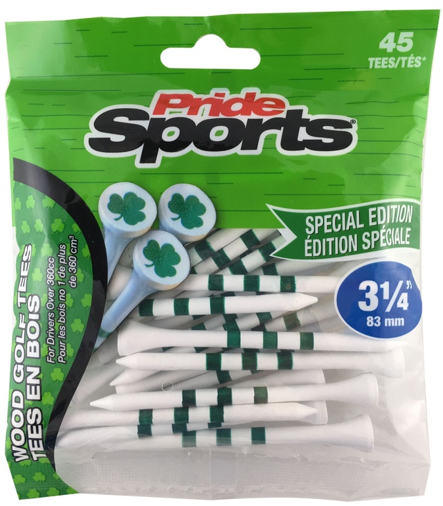 Pride Shamrock 3 1/4 Golf Tees Front_Flat
