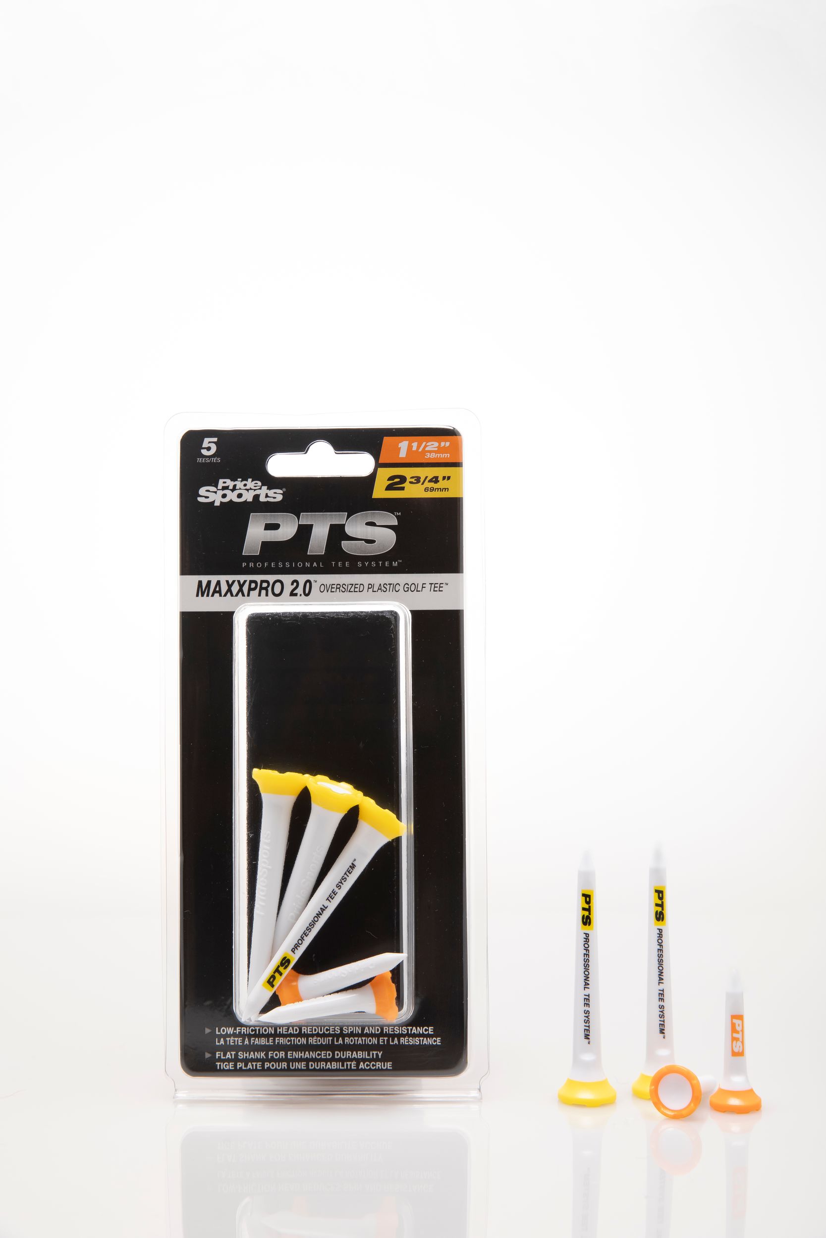 Pride PTS 1 1/2 + 2 3/4 Max Pro 2.0 Golf Tees - 5pk Composite_or_Mixed