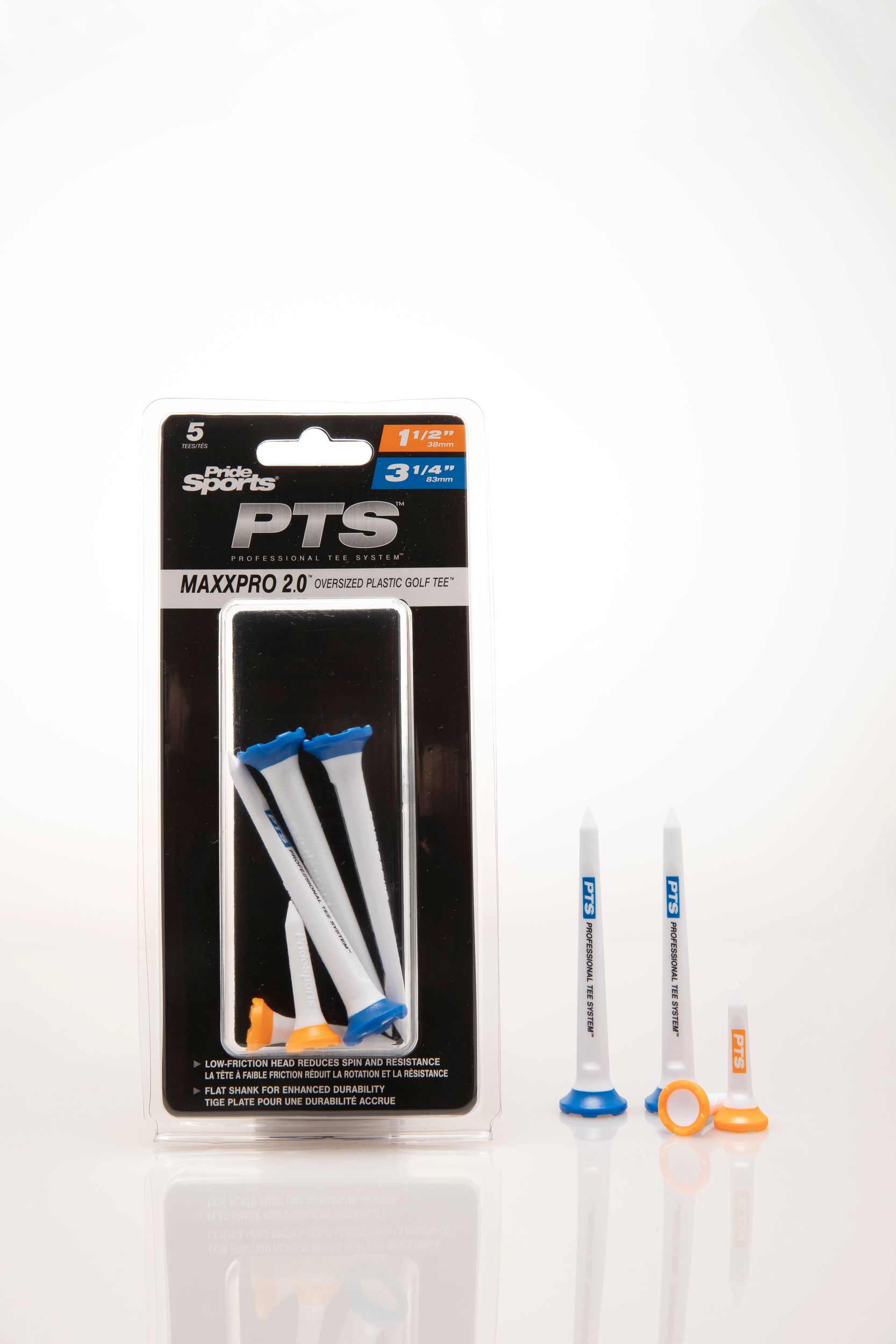 Pride PTS 1 1/2 + 3 1/4 Max Pro 2.0 Golf Tees - 5pk Composite_or_Mixed