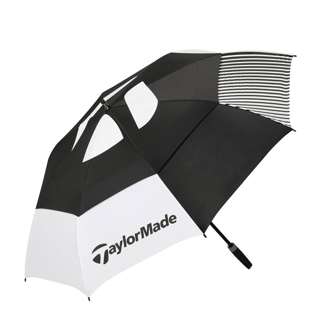 TaylorMade 64 Inch Double Canopy Golf Umbrella Front_Angled_Left