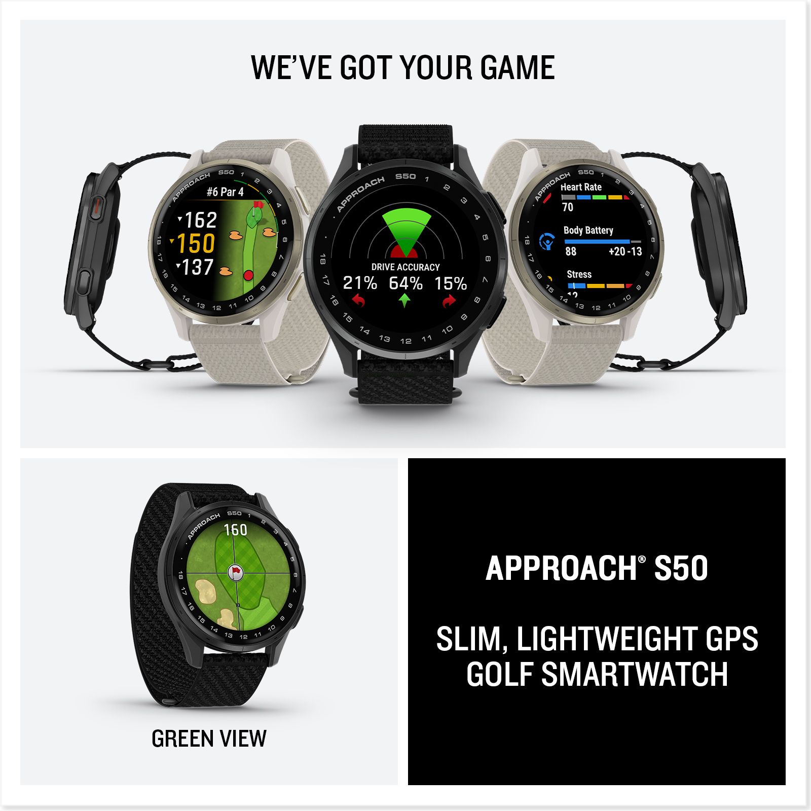 Garmin Approach S50 Golf GPS Watch