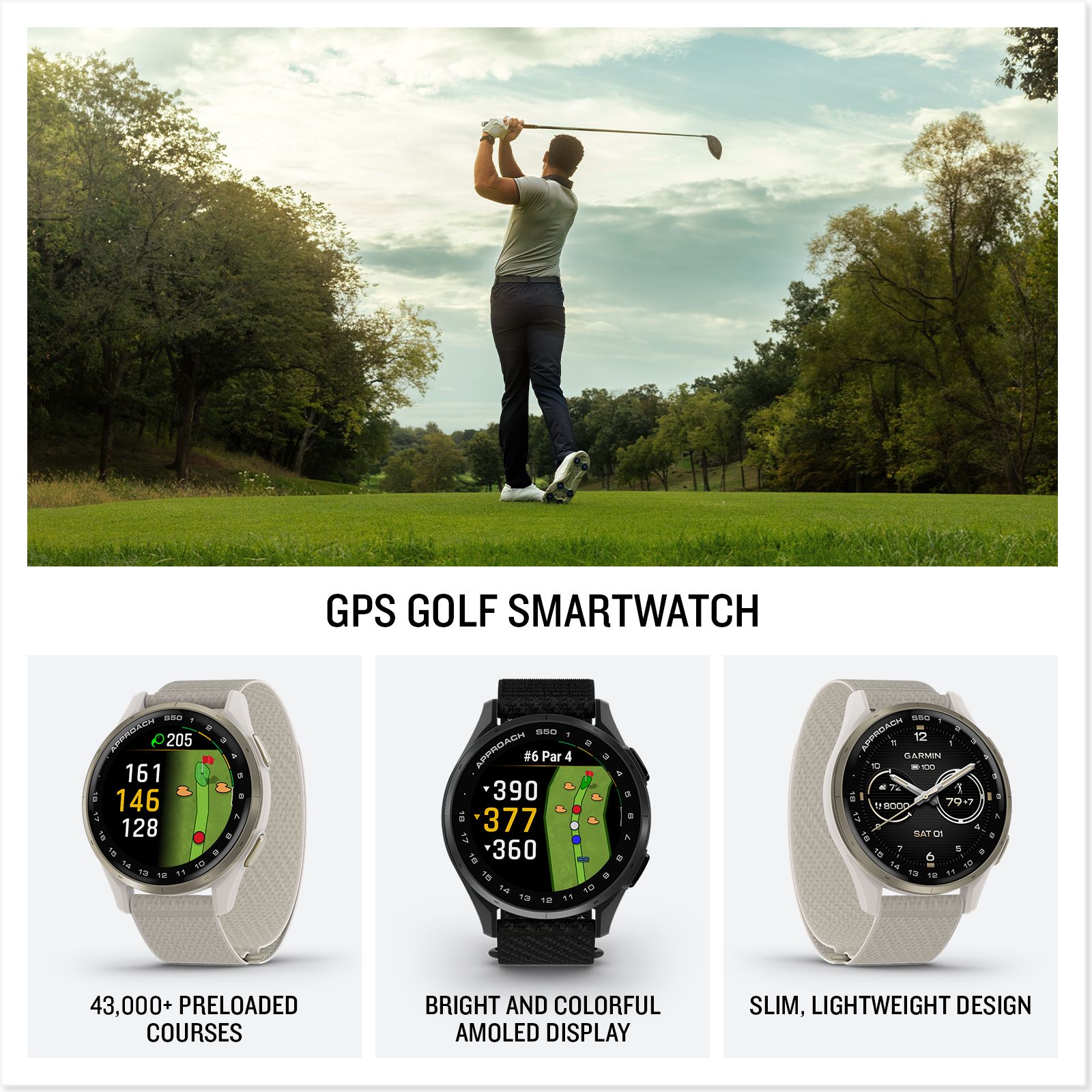 Garmin Approach S50 Golf GPS Watch