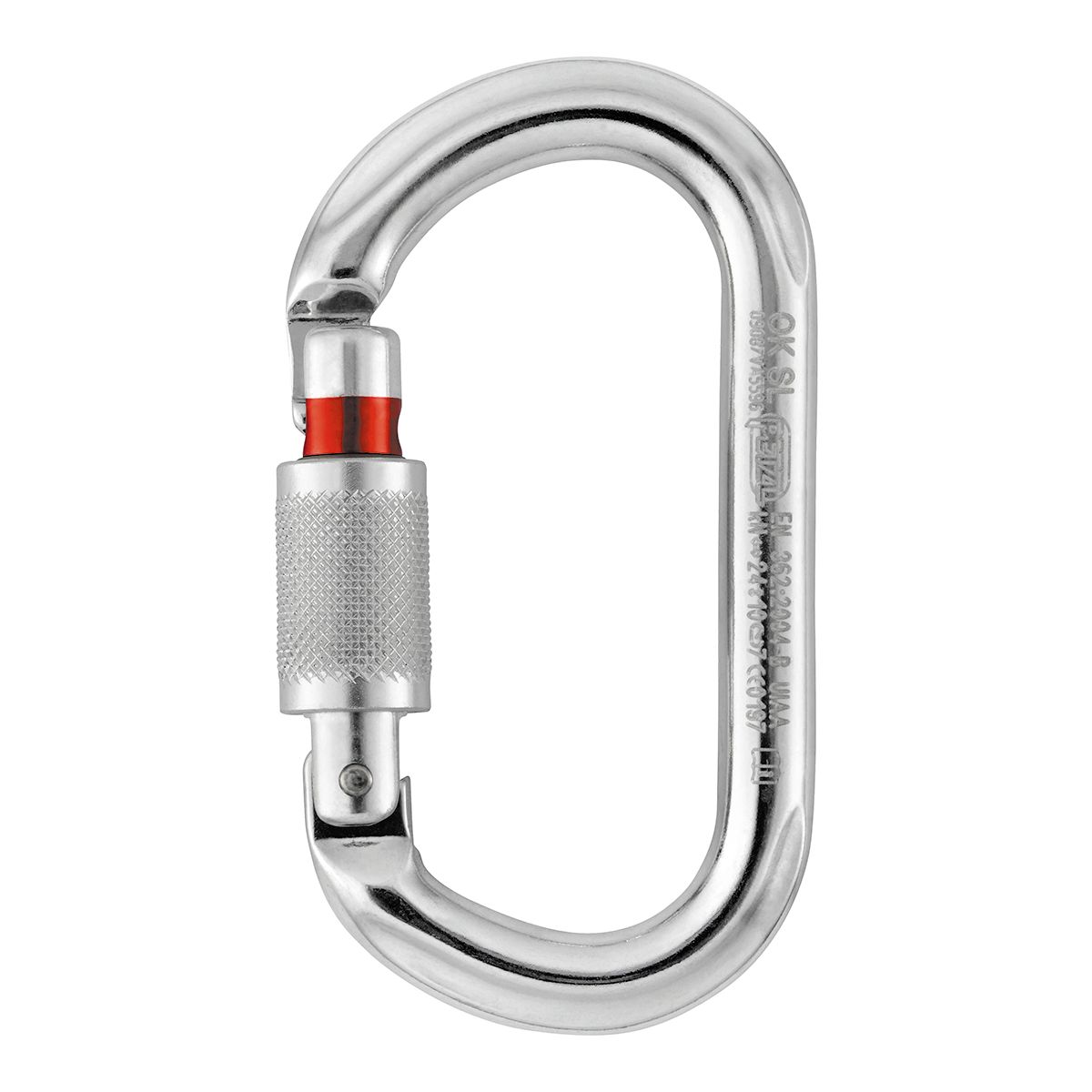 Petzl OK Oval Screwgate Lightweight Carabiner Front_Flat