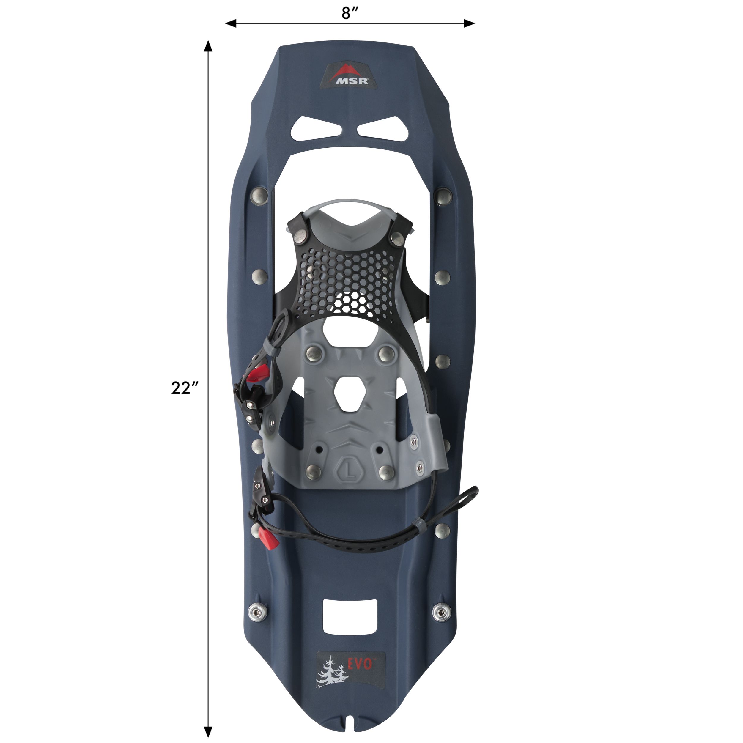 MSR Men's Evo Trail 22 Snowshoes Overhead_Flat