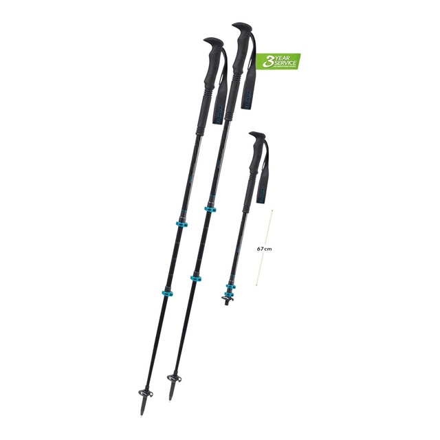 Komperdell Carbon C3 Pro Trekking Poles Front_Three_Fourths_Angled_Left