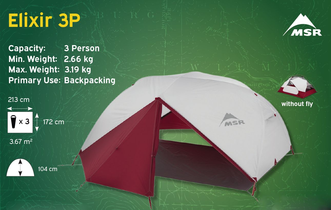 MSR Elixir 3 Tent with Footprint