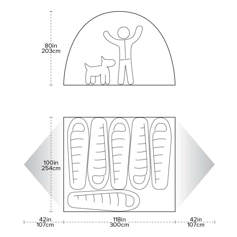 Big Agnes Spicer Peak 6 Freestanding 6 Person Tent