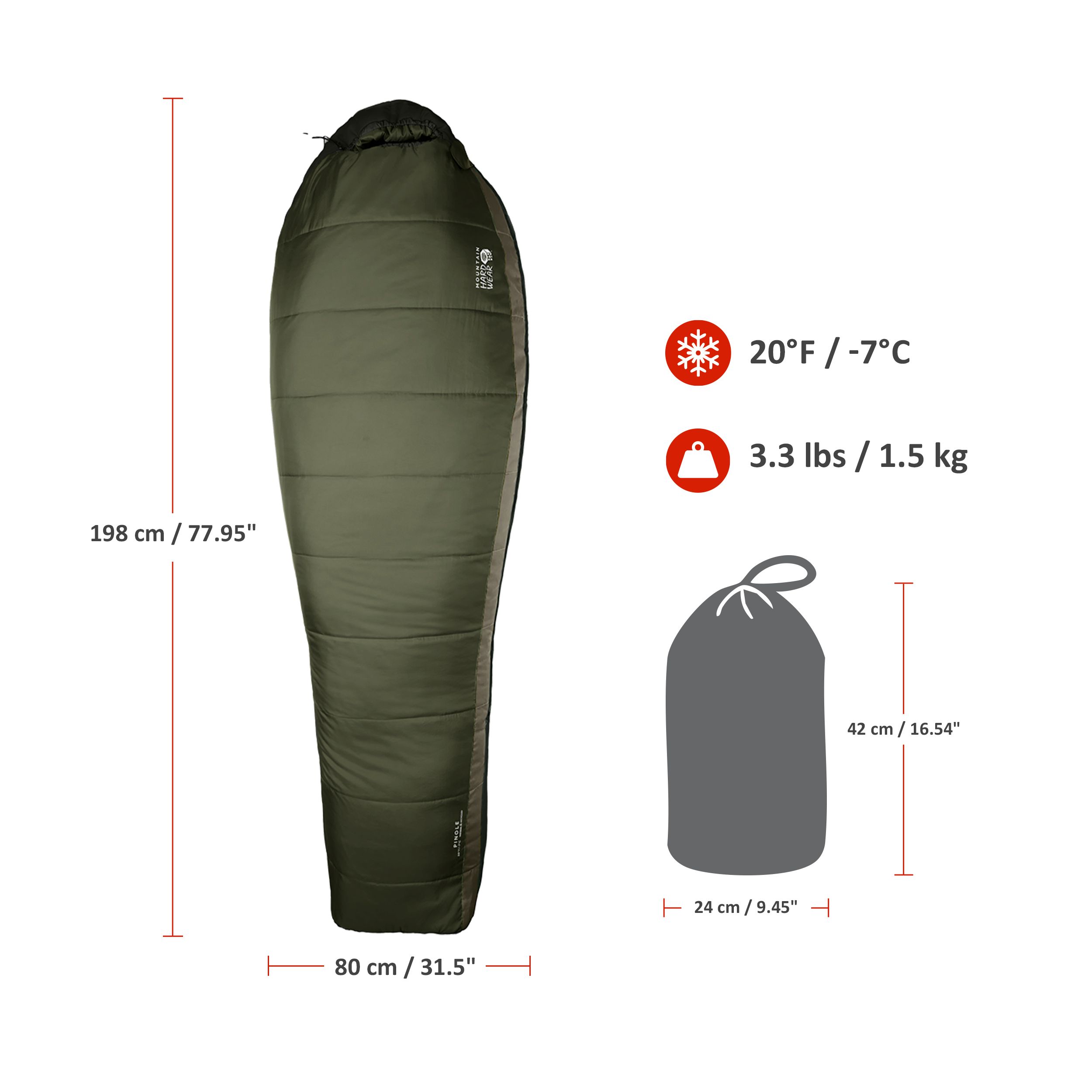 Mountain Hardwear Men's Pinole 20°F/-7°C Sleeping Bag