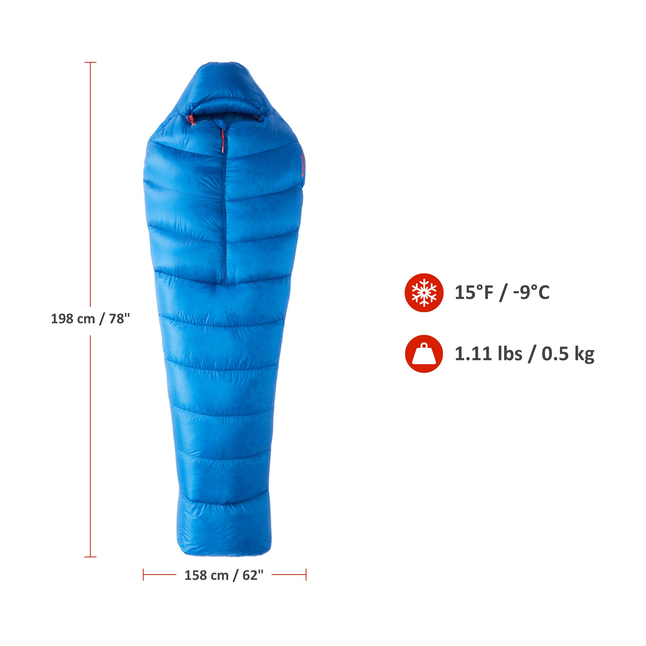 Marmot Bantamweight Men's 15°F Long Down Sleeping Bag