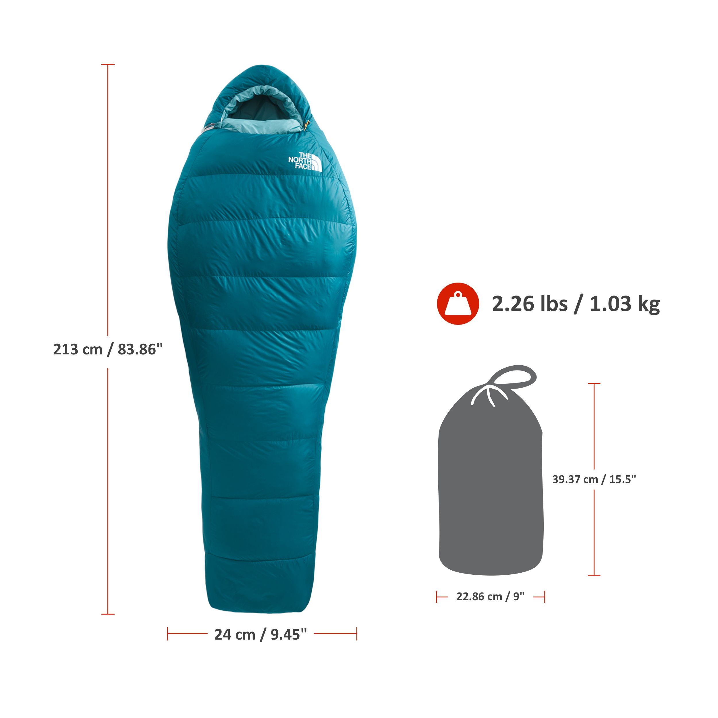 The North Faceノースフェイス 寝袋 Trail Lite 20 The North Face Trail Lite Down Sleeping Bag 20°F/-7°C - Long