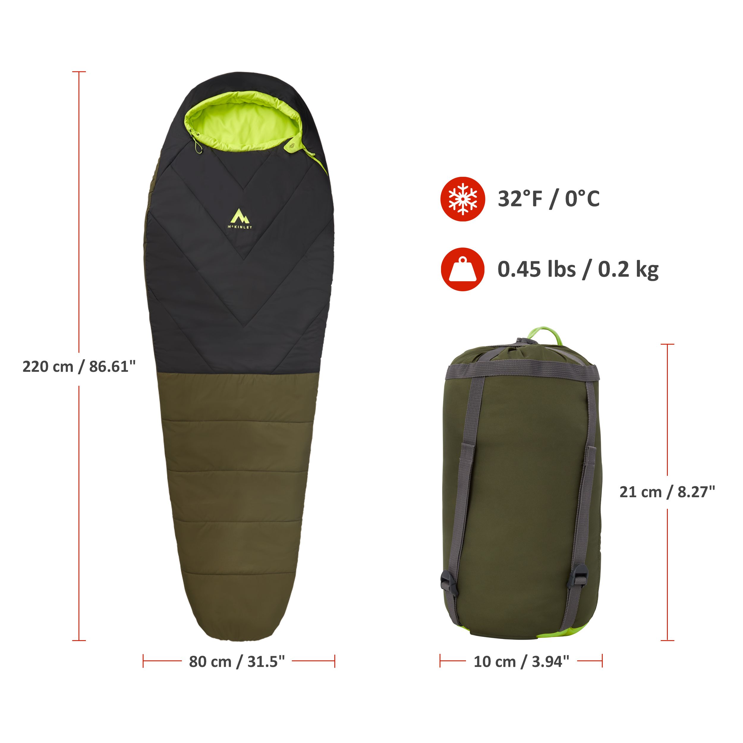 McKinley Trekker 0°C /32°F Men's Sleeping Bag
