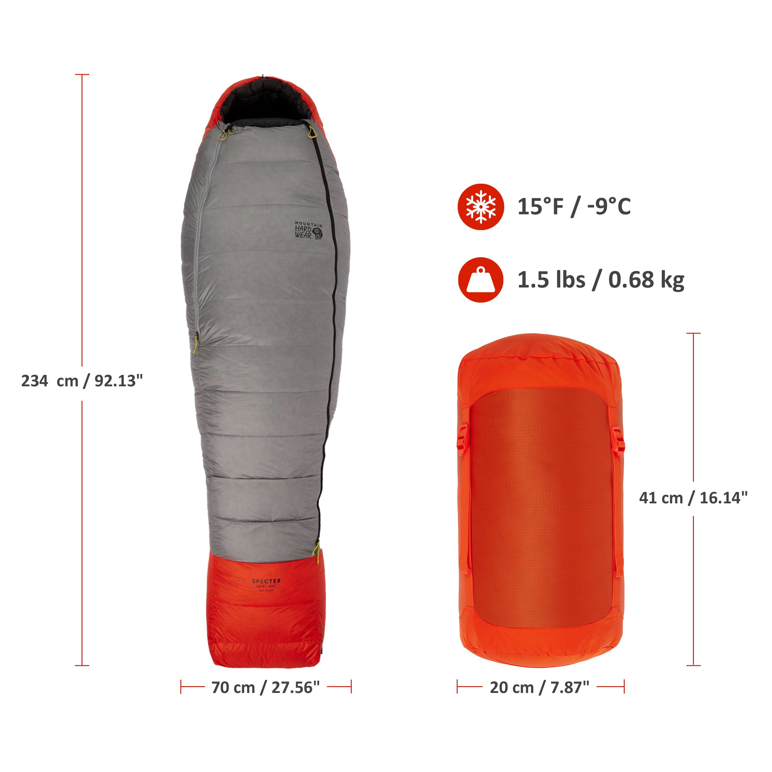 Mountain Hardwear Specter™ Men's 15°F/-9°C 850 Down Long Sleeping Bag