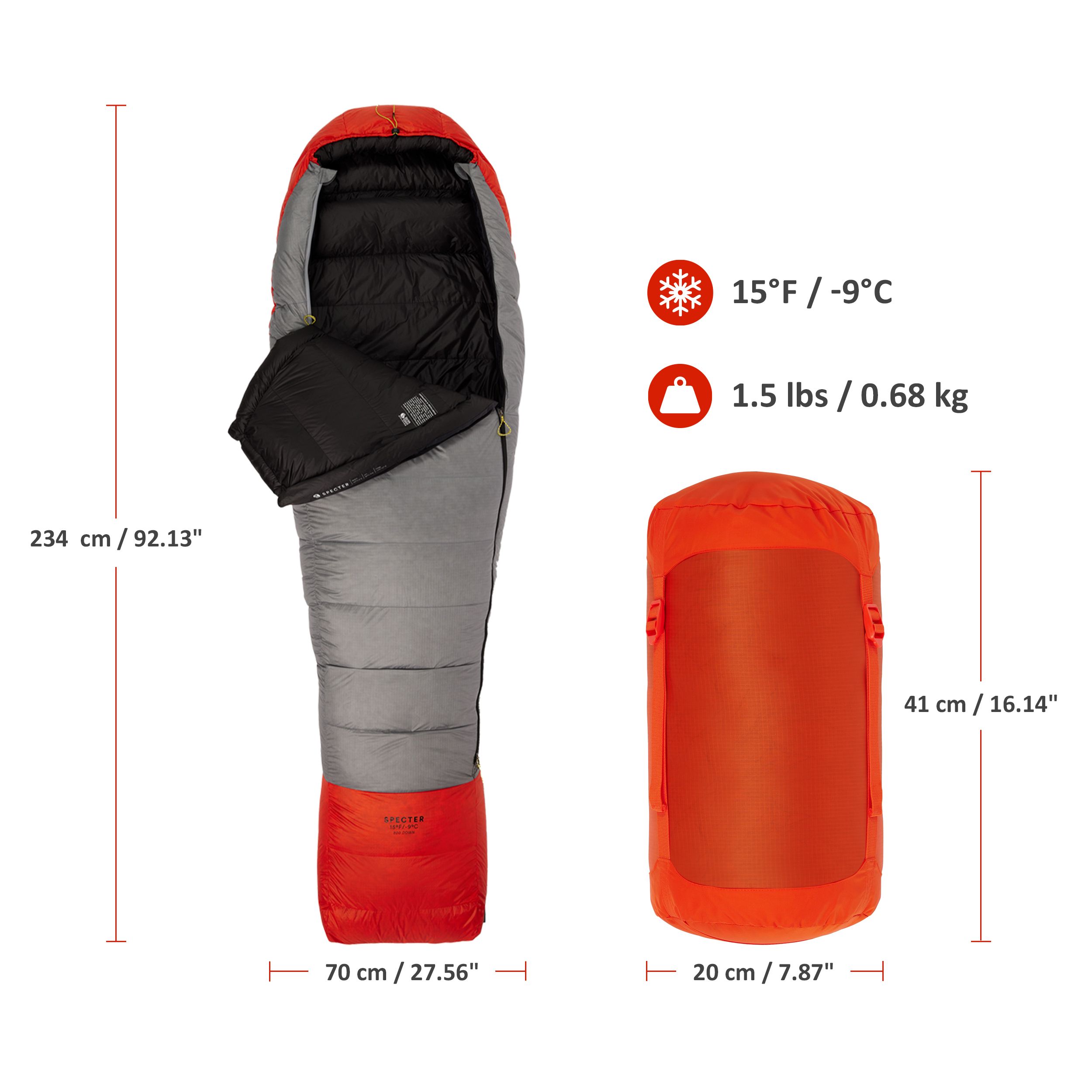 Mountain Hardwear Specter™ Men's 15°F/-9°C 850 Down Sleeping Bag