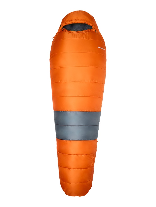 Marmot Trestles Elite Eco 0°f/-18°c Long Synthetic Mummy Sleeping Bag Overhead_Flat