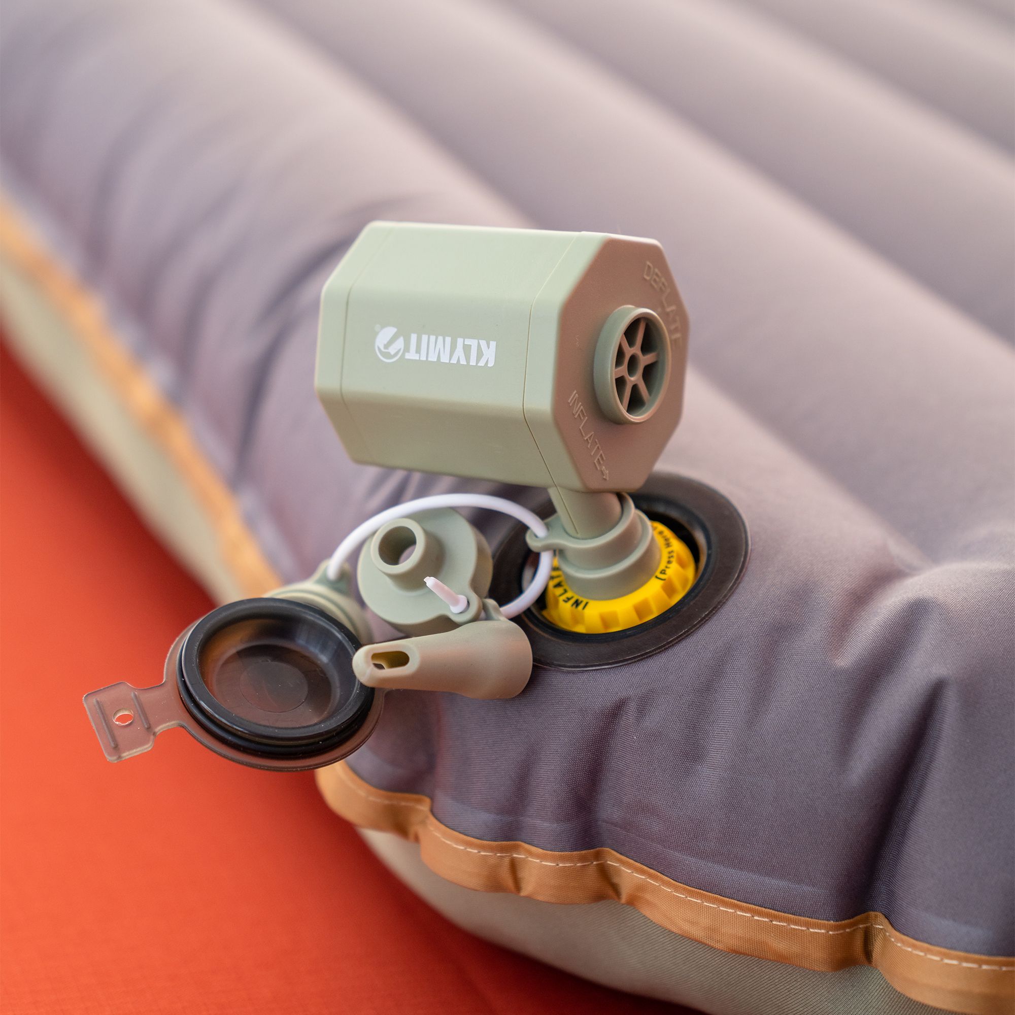 Klymit Tempest Rechargeable Electric Pump Overhead_Plunge