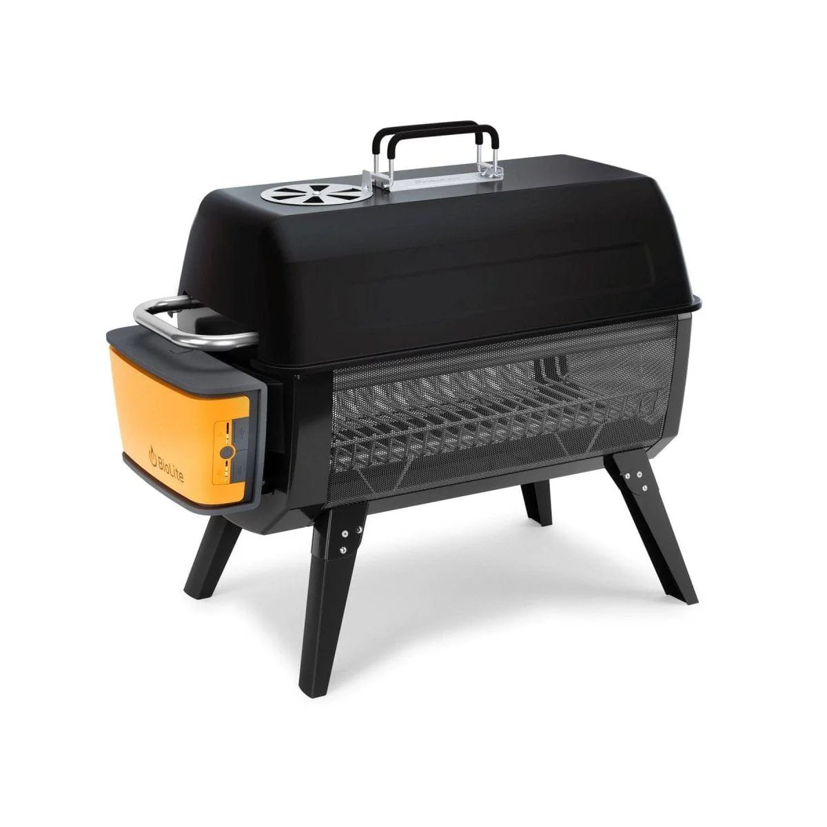 BioLite FirePit Stainless Steel Grill Lid Front_Angled_Right
