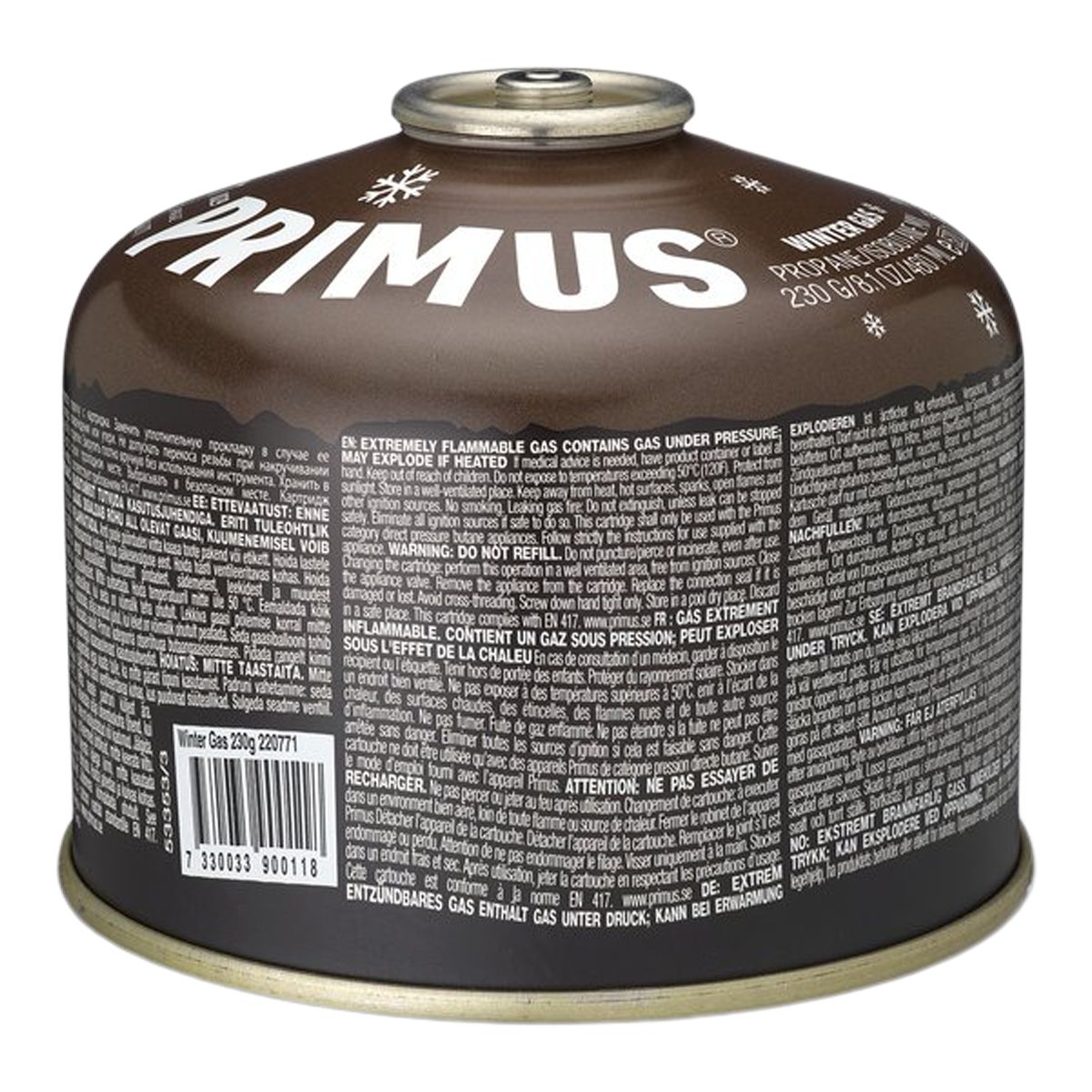 Primus Winter Gas - 230g Back_Flat