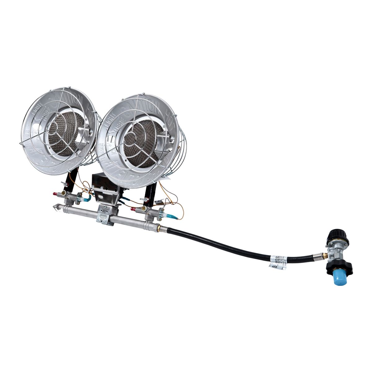 Master 32,000 BTU LP Double Tank Top Heater Front_Angled_Left