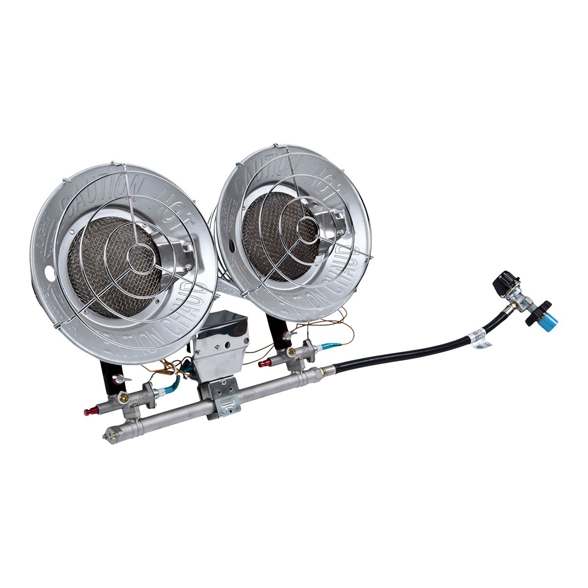 Master 32,000 BTU LP Double Tank Top Heater Front_Angled_Right