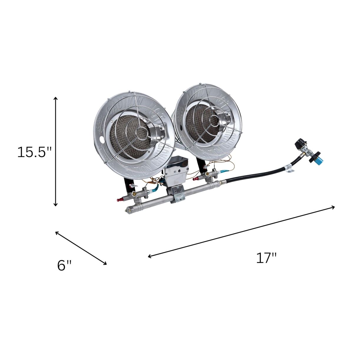 Master 32,000 BTU LP Double Tank Top Heater Front_Angled_Right