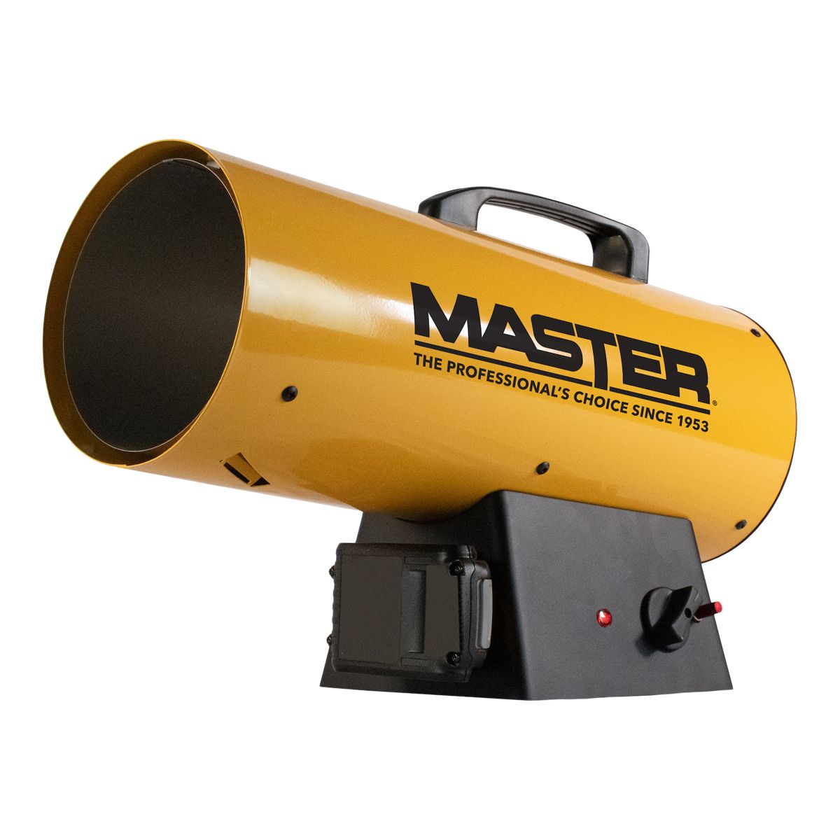 Master 60,000 BTU Battery LP Forced Air Heater Front_Angled_Left