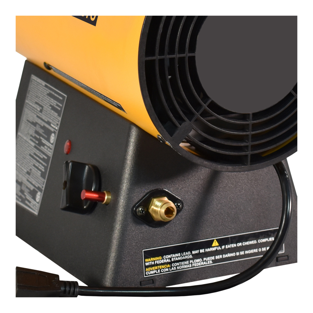 Master 60,000 BTU Battery LP Forced Air Heater CloseUp