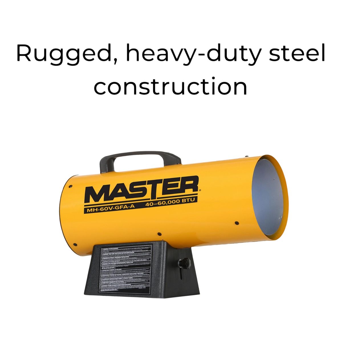 Master 60,000 BTU LP Forced Air Heater Front_Angled_Right