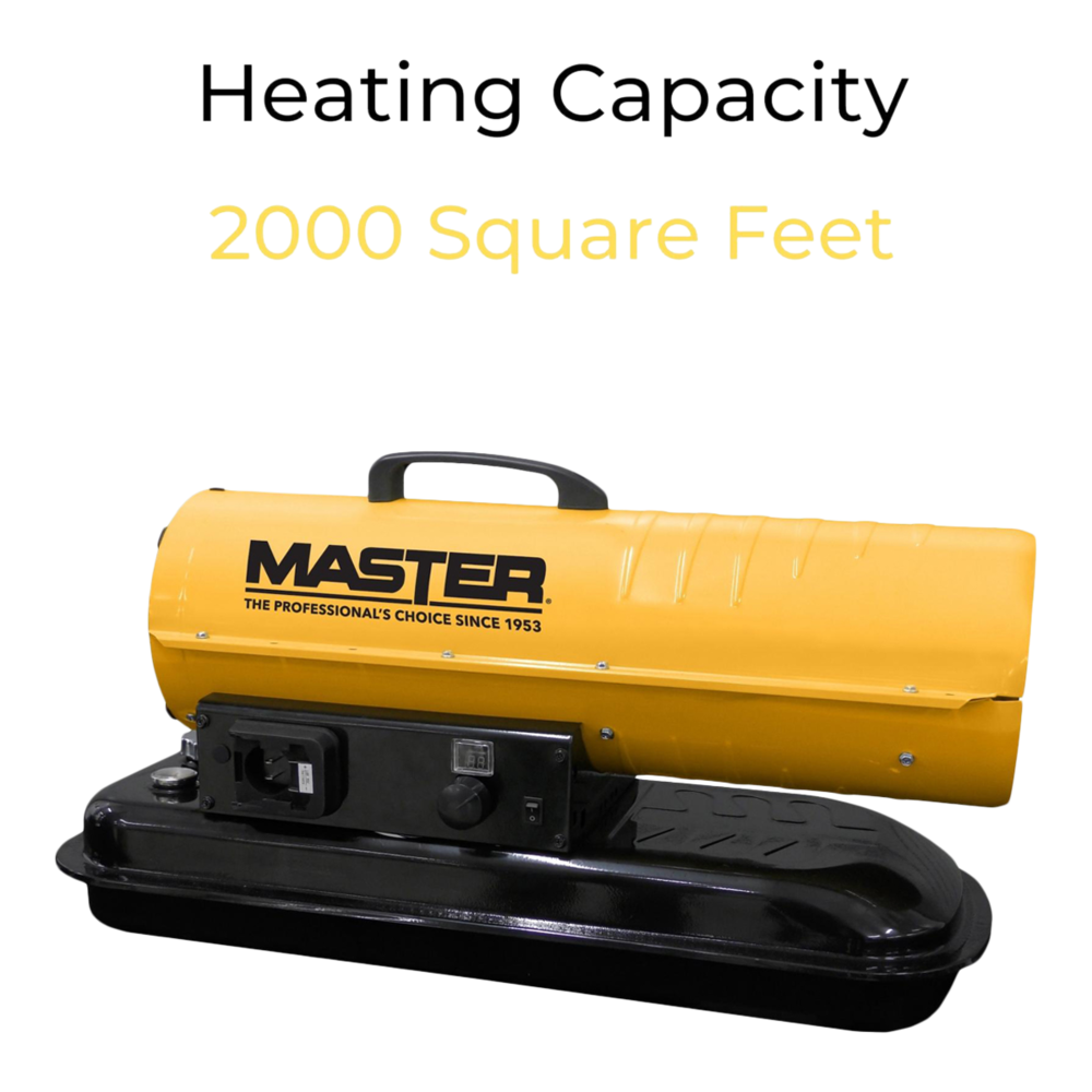 Master 80,000 BTU Battry Krosene Diesel Air Heater Front_Angled_Right