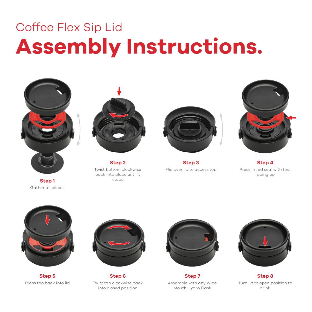 HYDROFLASK Hydro Flask 16 Oz Wide Mouth Coffee Flask Flex Sip™