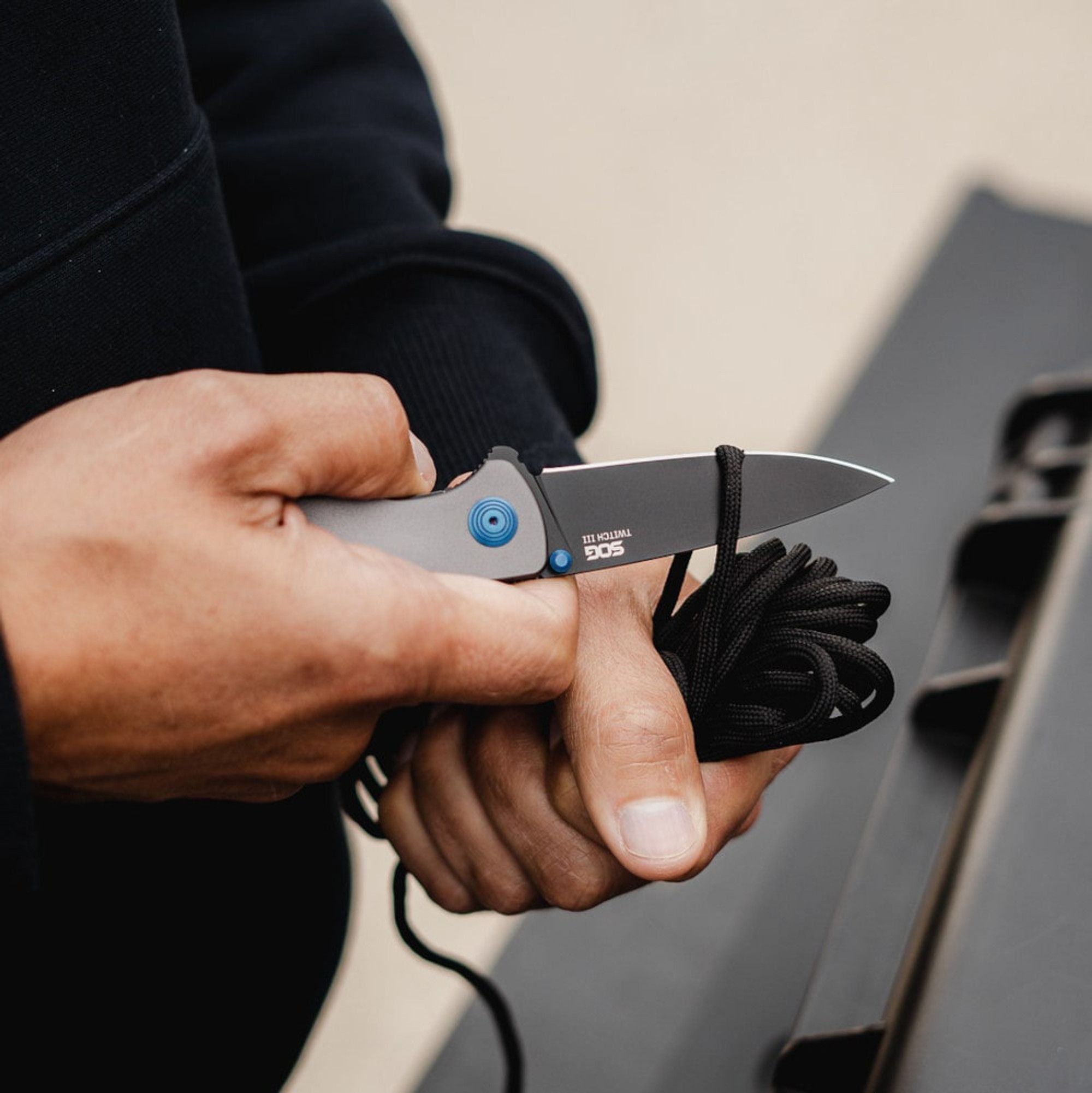 SOG Twitch III Folding Knife CloseUp