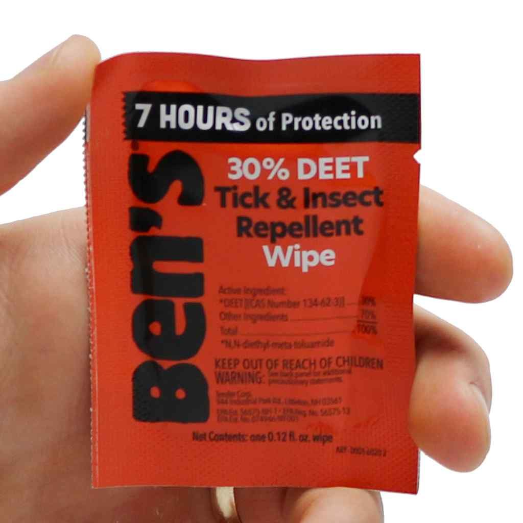 Ben's 30% Deet Tick and Insect Repellent Field Wipes