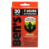 Ben's 30% Deet Tick and Insect Repellent Field Wipes Front_Flat