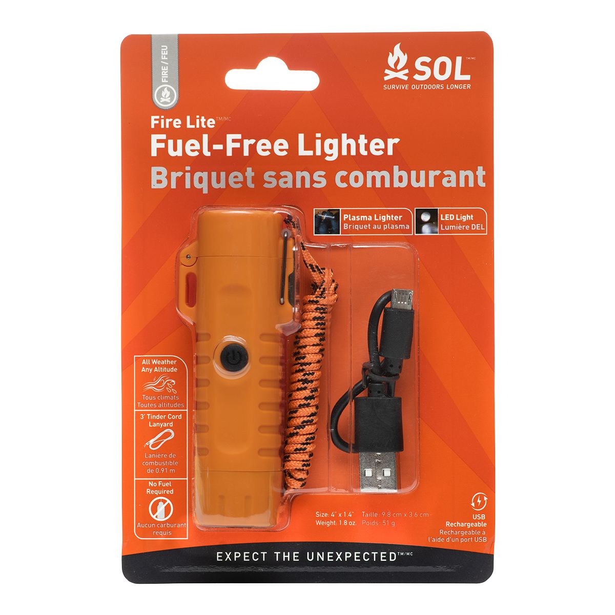SOL Fire Lite™ Fuel-Free Lighter Front_Flat