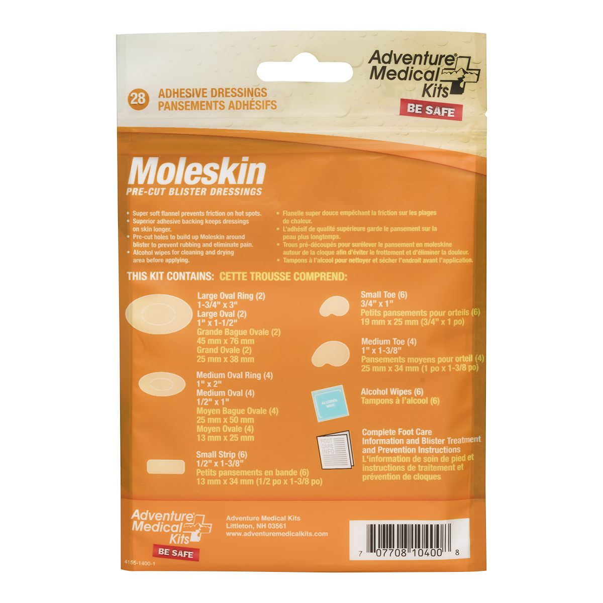 Adventure Medical Kits Moleskin PreCut and Shaped Moleskin Blister