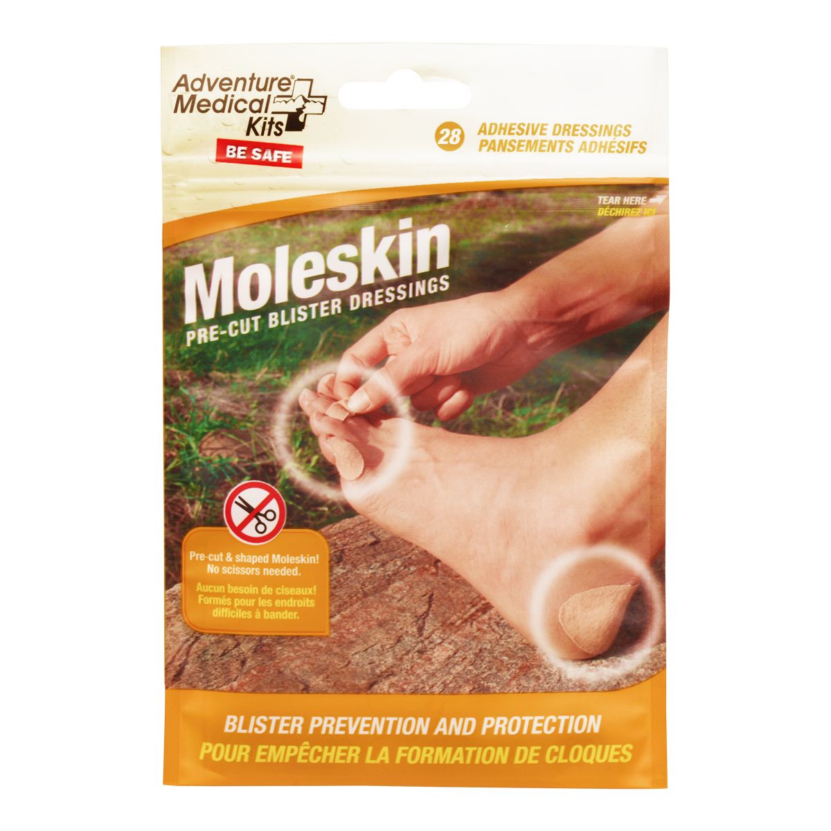 Adventure Medical Kits Moleskin PreCut and Shaped Moleskin Blister Dressing Atmosphere