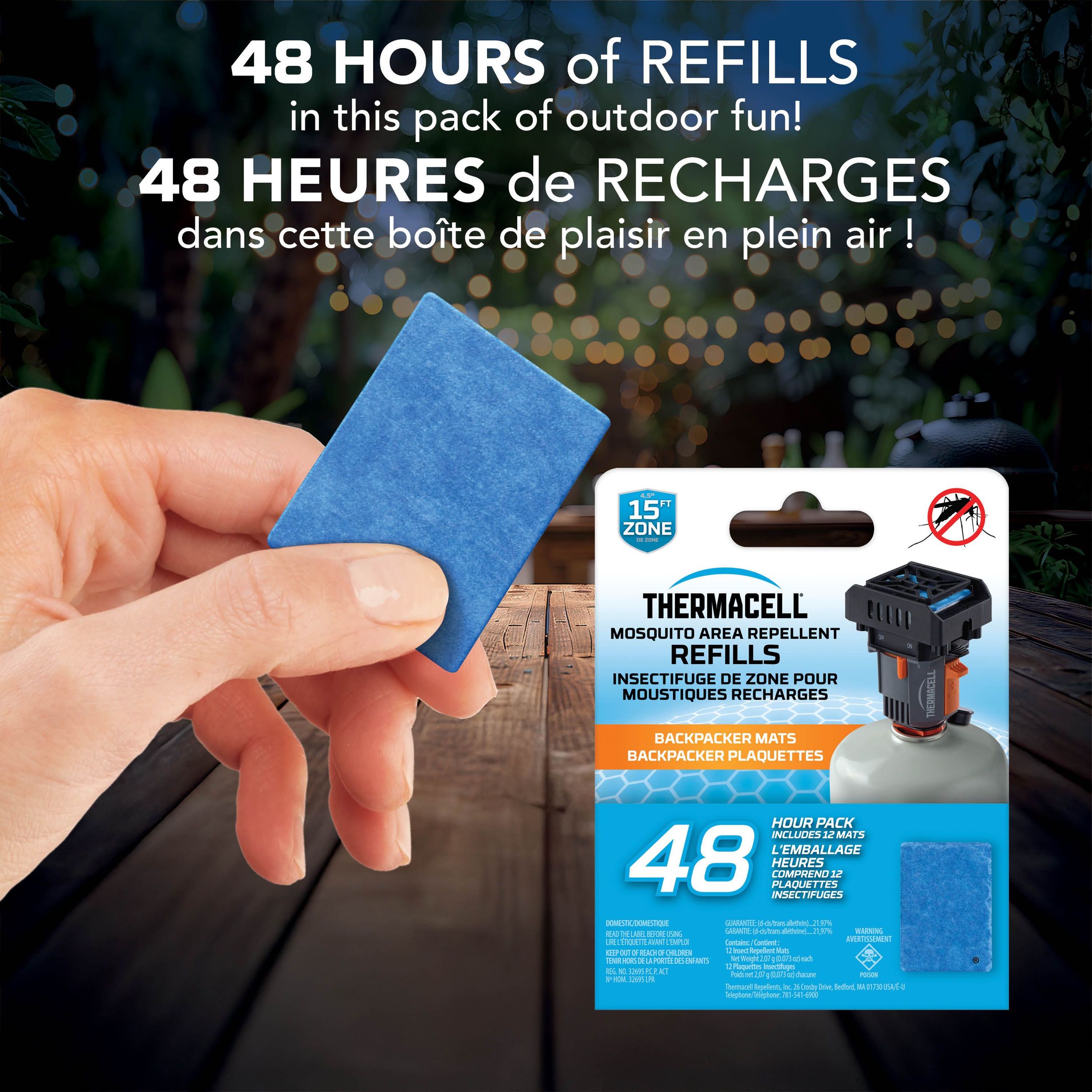 Thermacell Backpacker Mat Only Refill - 48 Hours