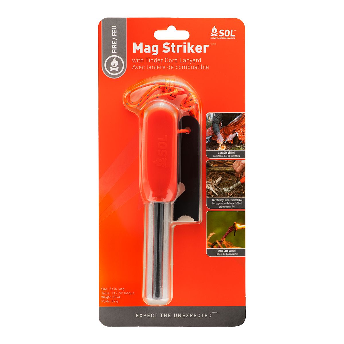 SOL Mag Striker With Tinder Cord Front_Flat
