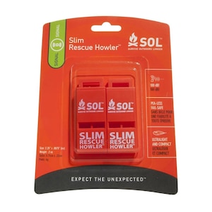 SOL Slim Rescue Whistle Howler